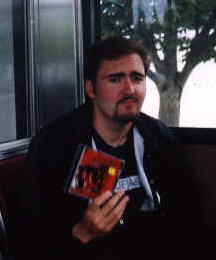 Jess getting "Ribbed" hehe...(He's holding my NOFX-"Ribbed" c.d.)