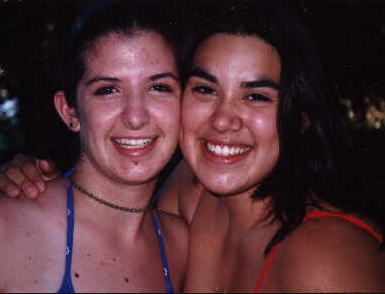 Me & Bird, this past summer..CHEEESE!!!  *my hair was pulled back* HEY! You can see my piercing, finally!