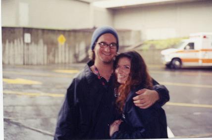 Me & Clarke before the show.Rain messed up the pic
