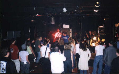 There's the whole crowd watching Simon Says. Even though it was fairly small, they still put everything into their performance. Also, Zac has so much energy on stage it even shows up in pictures!